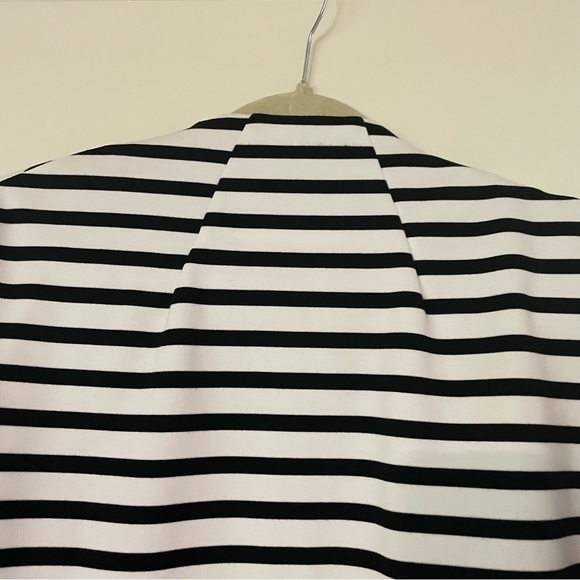 Chicos size 2 navy & white stripe swing jacket - Picture 2 of 5